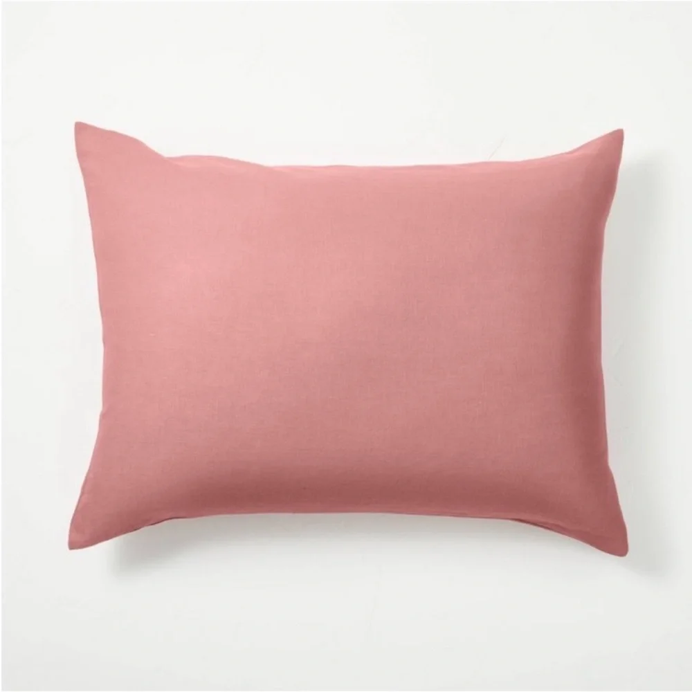 Casaluna F/Q Heavyweight Rose Linen Blend Duvet Cover Set